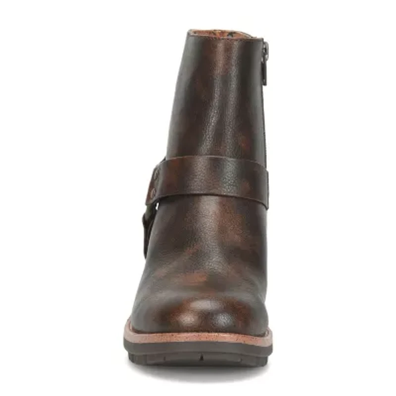 BOC by Born Womens Shai Stacked Heel Motorcycle Boots