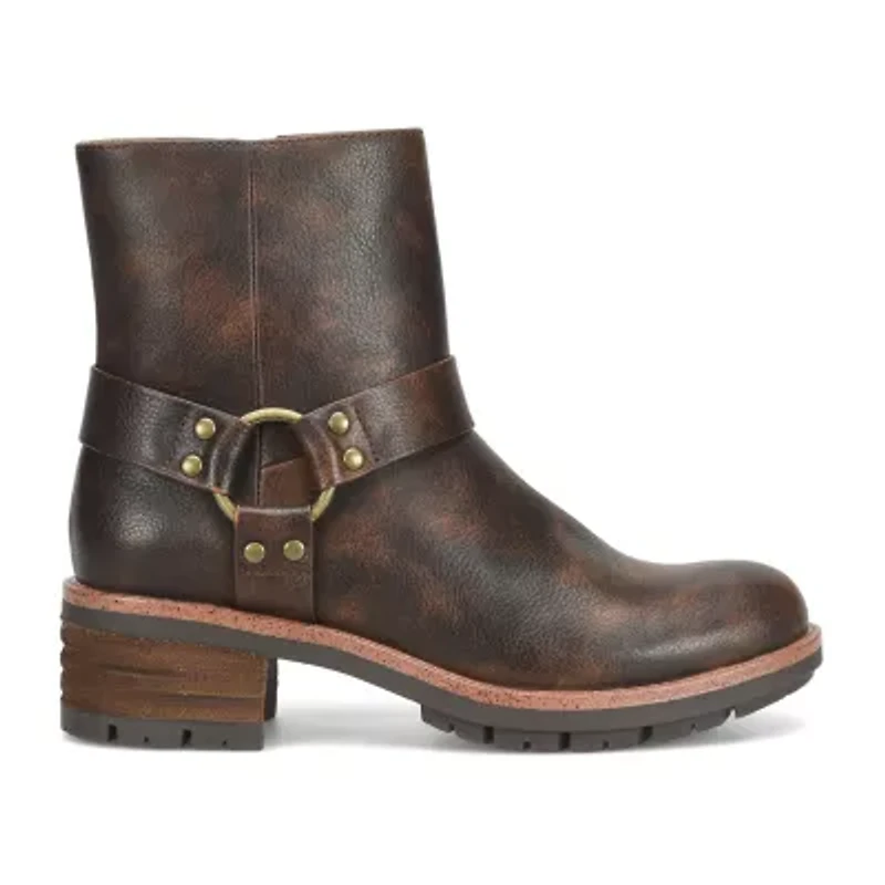 BOC by Born Womens Shai Stacked Heel Motorcycle Boots