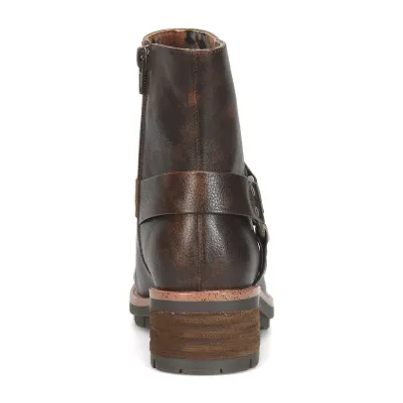 BOC by Born Womens Shai Stacked Heel Motorcycle Boots