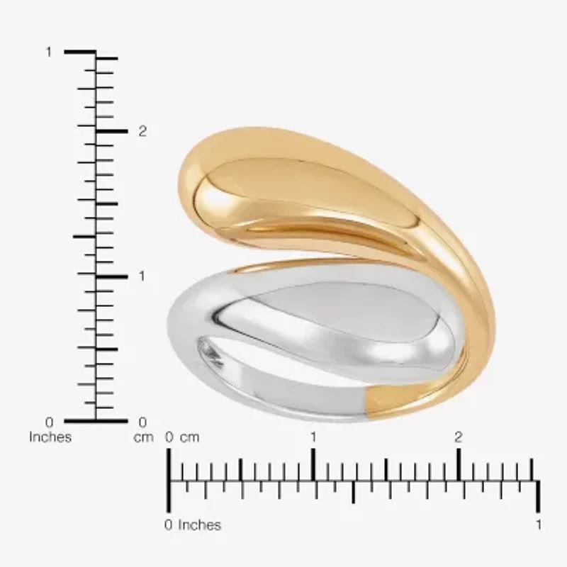 Silver Addiction Womens 14MM 14K Gold Over Band