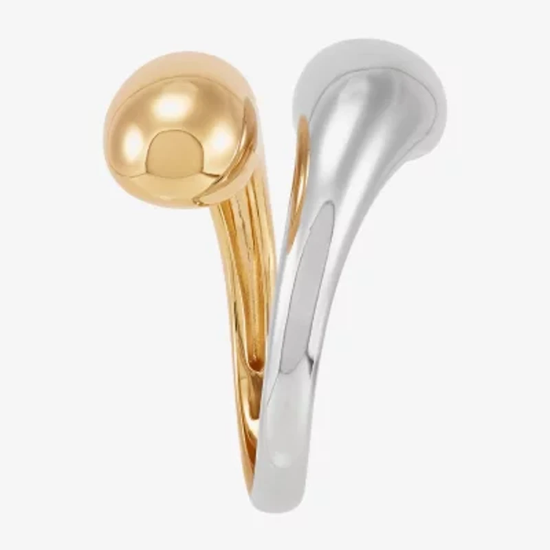 Silver Addiction Womens 14MM 14K Gold Over Band