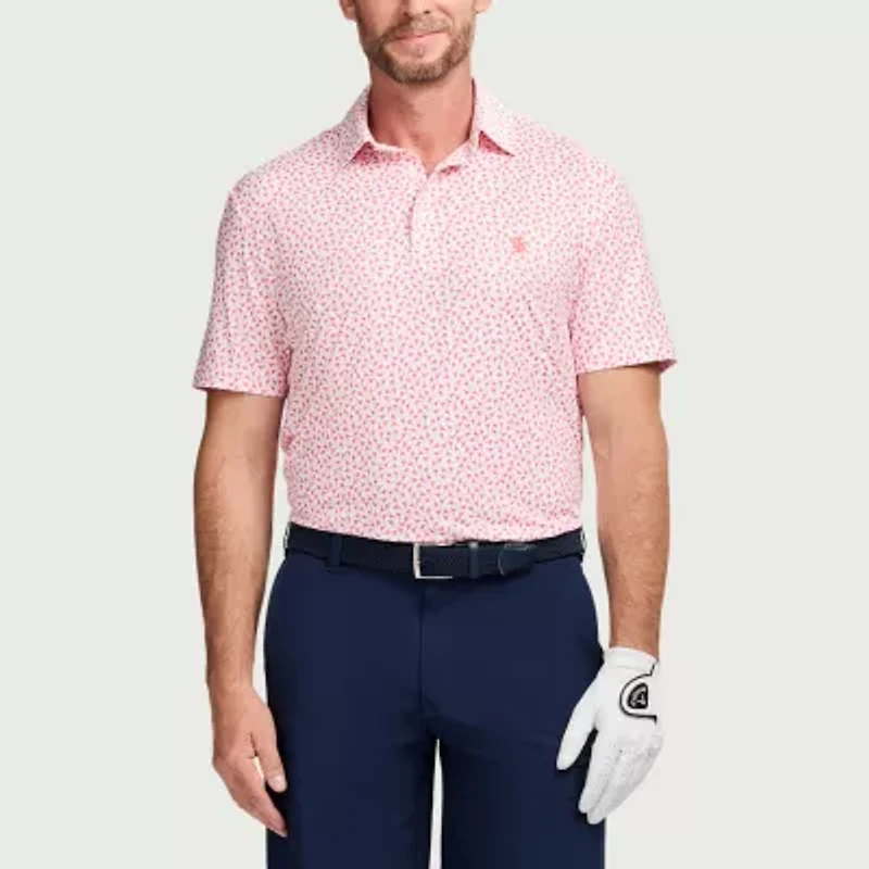 IZOD Swingflex Elite Fashion Print Mens Classic Fit Short Sleeve Polo Shirt