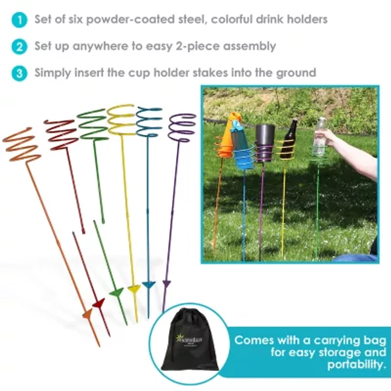 Net Health Shops Drink Holder Stakes Yard Art