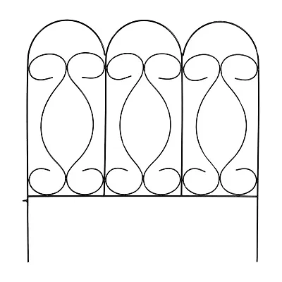 Net Health Shops Border Fence Panels 5-Piece Metal Yard Stake