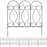 Net Health Shops Border Fence Panels 5-Piece Metal Yard Stake