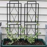 Net Health Shops Border Fence Panels Metal 2-pc. Garden Trellis