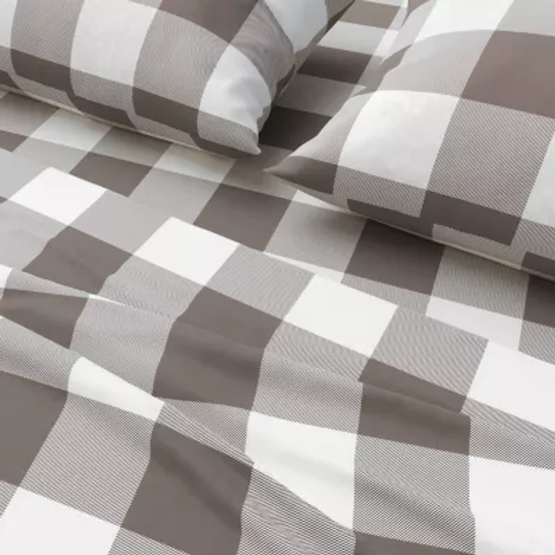 Linery Turkish Cotton Print Flannel Wrinkle Resistant Sheet Set