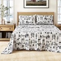 Linery Charming Winter Flannel Wrinkle Resistant Sheet Set