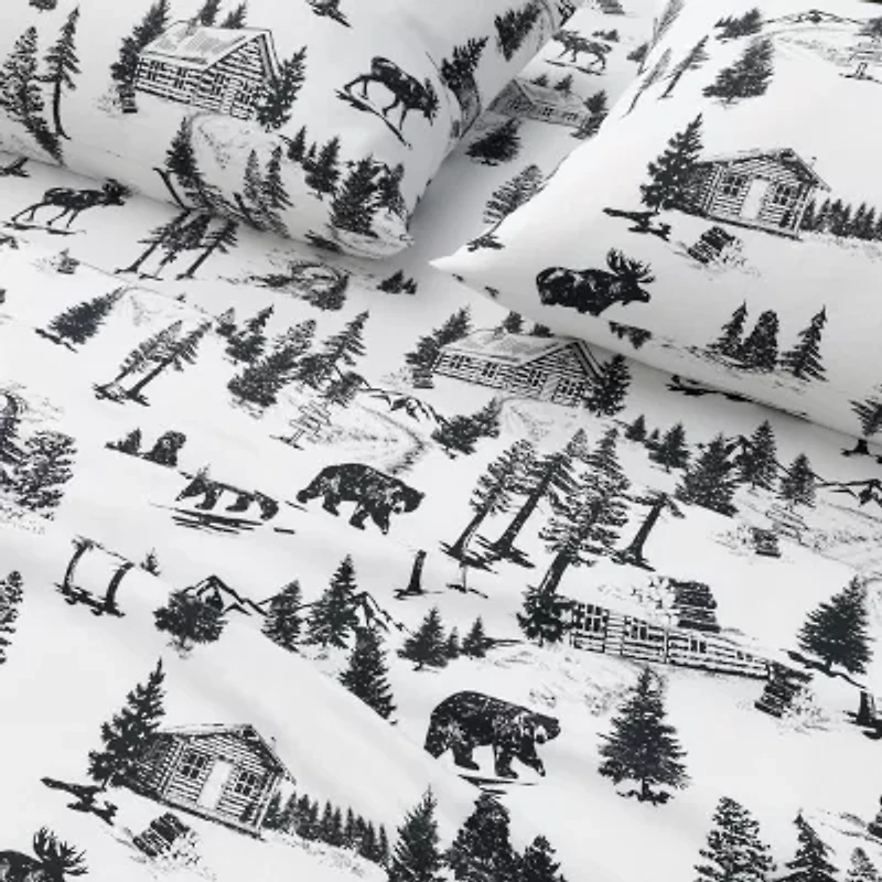 Linery Charming Winter Flannel Wrinkle Resistant Sheet Set