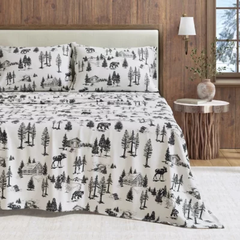 Linery Charming Winter Flannel Wrinkle Resistant Sheet Set