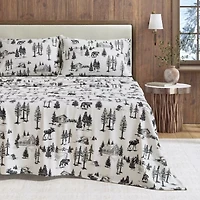 Linery Charming Winter Flannel Wrinkle Resistant Sheet Set