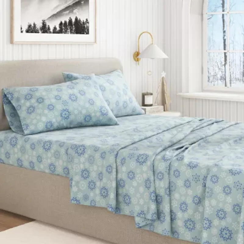 Linery Charming Winter Flannel Wrinkle Resistant Sheet Set