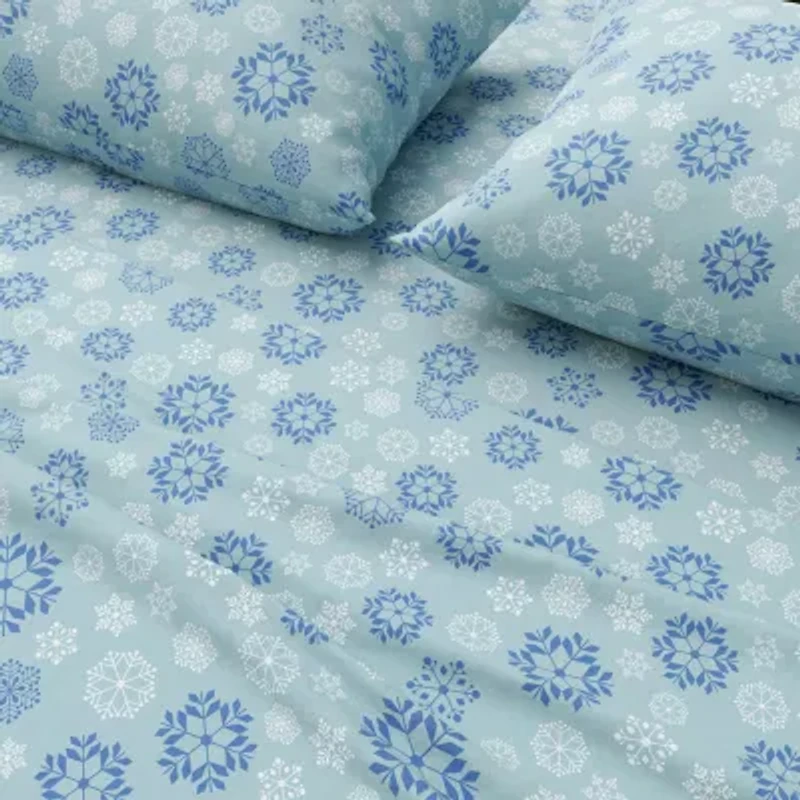 Linery Charming Winter Flannel Wrinkle Resistant Sheet Set