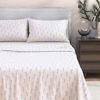 Linery Cotton Holiday Print Flannel Wrinkle Resistant Sheet Set
