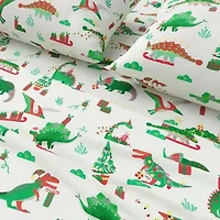 Linery Holiday Print Flannel Sheet Set