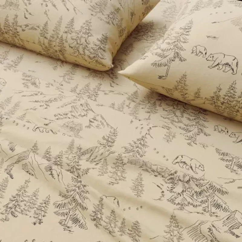 Linery Wild Lodge Flannel Sheet Set