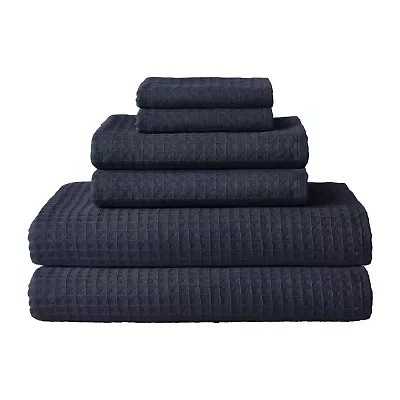 UCHINO Waffle Twist 6 Pack Bath Towel Set