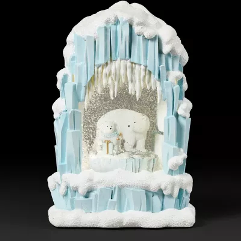 Roman 11"H Lighted Swirl Deer Eating Snowman Nose Christmas Tabletop Decor