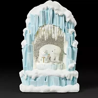 Roman 11"H Lighted Swirl Deer Eating Snowman Nose Christmas Tabletop Decor