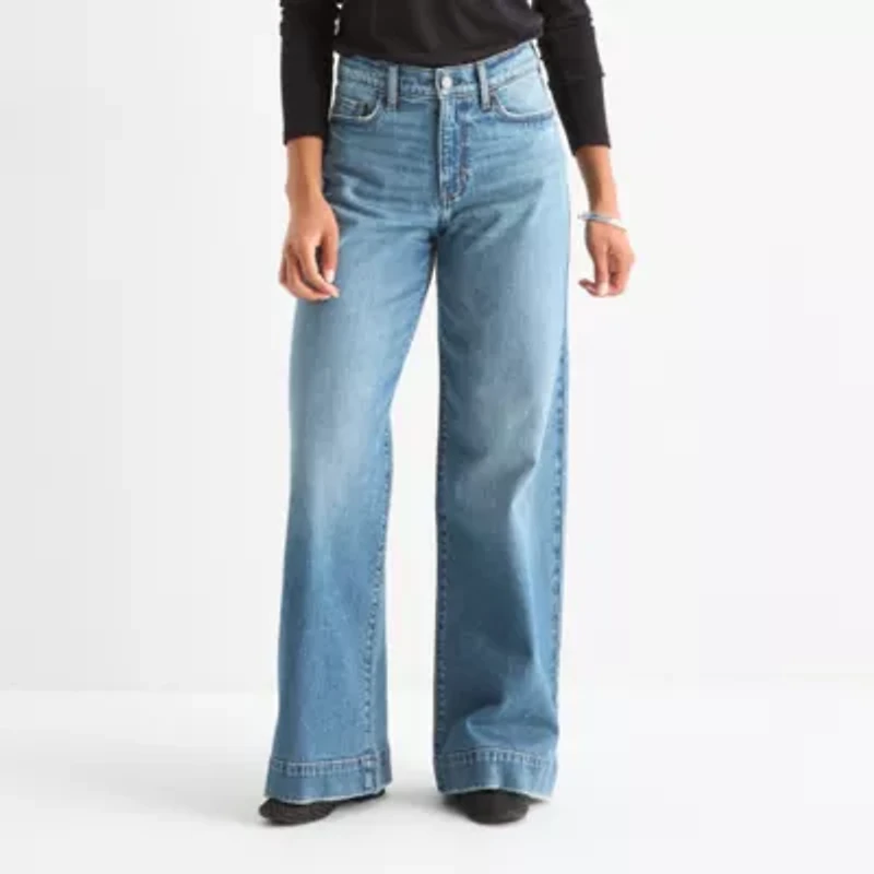 a.n.a Womens Tall High Rise Wide Leg Jean