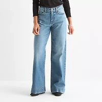 a.n.a Womens Tall High Rise Wide Leg Jean