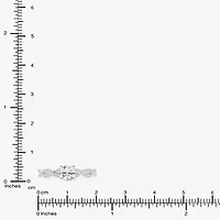 (G / Si1-Si2) Womens 1 CT. T.W. Lab Grown White Diamond 10K Gold Side Stone Engagement Ring