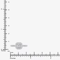 G / Si1-Si2) Womens 1 CT. T.W. Lab Grown White Diamond 10K Gold Side Stone Engagement Ring