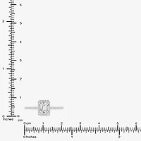 (G / Si1-Si2) Womens 1 CT. T.W. Lab Grown White Diamond 10K Gold Side Stone Halo Engagement Ring