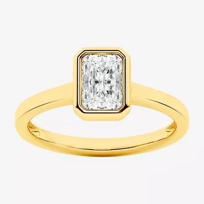 (G / Si1-Si2) Womens 1 CT. T.W. Lab Grown White Diamond 10K Gold Solitaire Engagement Ring