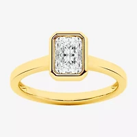 (G / Si1-Si2) Womens 1 CT. T.W. Lab Grown White Diamond 10K Gold Solitaire Engagement Ring