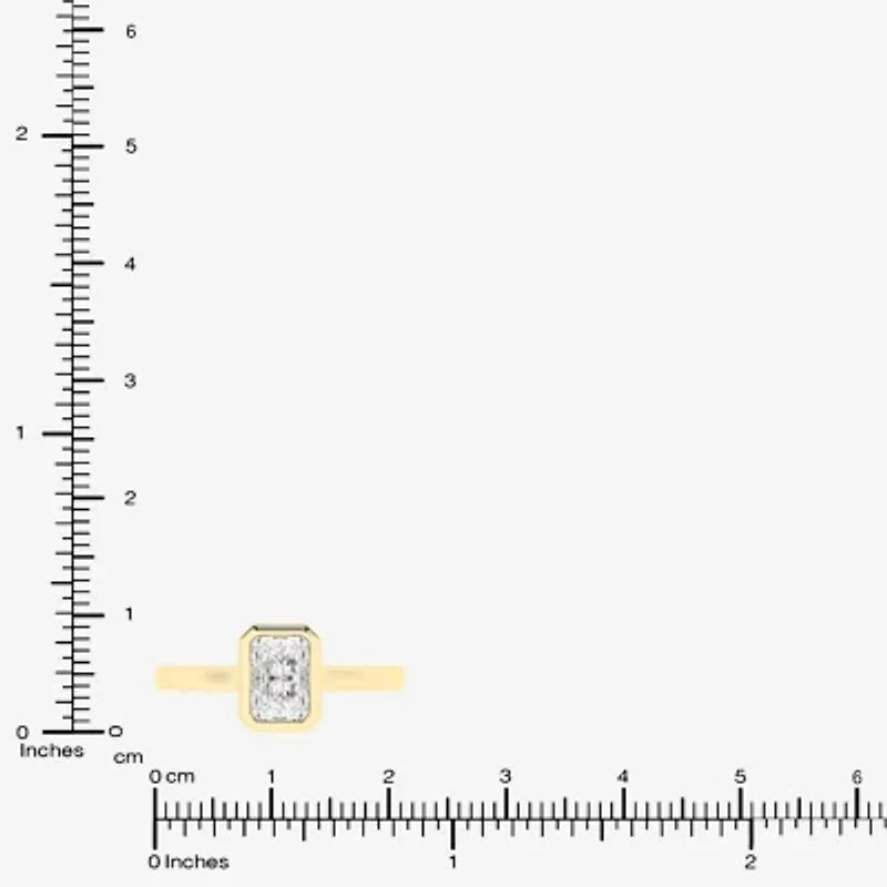 (G / Si1-Si2) Womens 1 CT. T.W. Lab Grown White Diamond 10K Gold Solitaire Engagement Ring