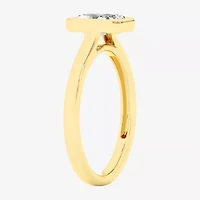 (G / Si1-Si2) Womens 1 CT. T.W. Lab Grown White Diamond 10K Gold Solitaire Engagement Ring