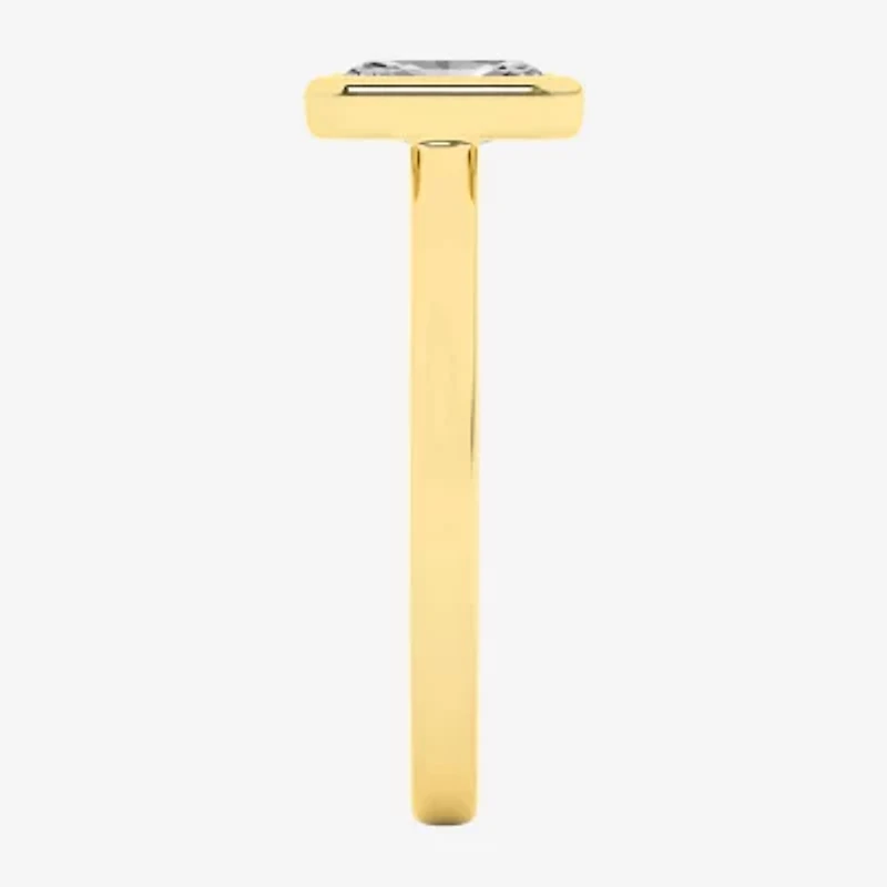 (G / Si1-Si2) Womens 1 CT. T.W. Lab Grown White Diamond 10K Gold Solitaire Engagement Ring