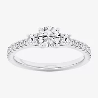 Love Lives Forever (G / Si1-Si2) Womens 1 CT. T.W. Lab Grown White Diamond 10K Gold Side Stone 3-Stone Engagement Ring