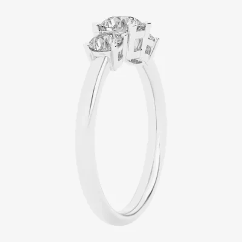 Love Lives Forever (G / Si1-Si2) Womens 1 CT. T.W. Lab Grown White Diamond 10K Gold 3-Stone Engagement Ring