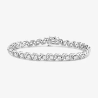 (I, I2) Womens 2 CT. T.W. Lab Grown White Diamond Sterling Silver 8 Inch Tennis Bracelet