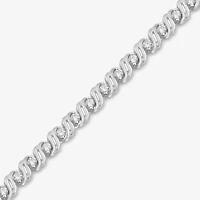 (I, I2) Womens 2 CT. T.W. Lab Grown White Diamond Sterling Silver 8 Inch Tennis Bracelet