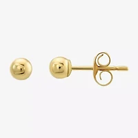 14K Gold 3mm Round Stud Earrings