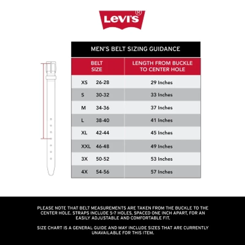Levi's 38mm Brd Supr Sz Mens Belt