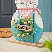 Glitzhome Wooden Bunny  Decor Easter Porch Sign