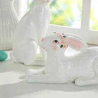Glitzhome Resin Bunny 2-pc. Easter Tabletop Decor