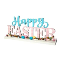 Glitzhome Wooden Happy Easter Tabletop Decor