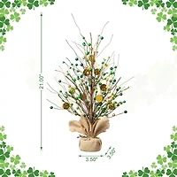 Glitzhome Lighted  Coin Tree St. Patricks Day Tabletop Decor