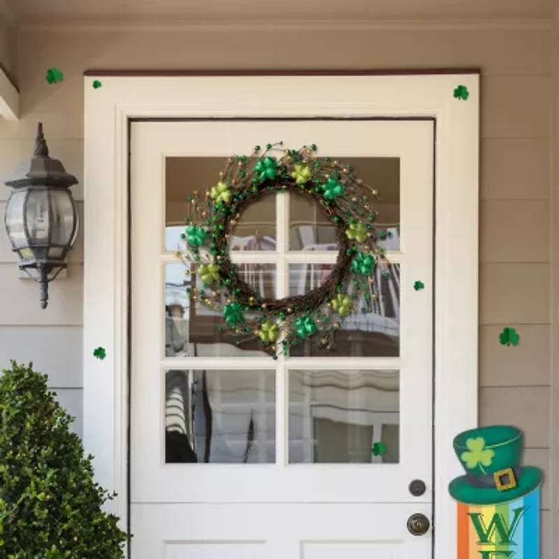 Glitzhome Shamrock Berry Wreath