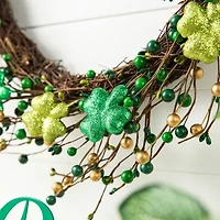 Glitzhome Shamrock Berry Wreath