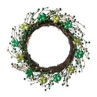 Glitzhome Shamrock Berry Wreath