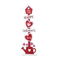 Glitzhome Wooden Heart  Decor Valentines Day Porch Sign