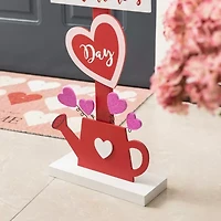 Glitzhome Wooden Heart  Decor Valentines Day Porch Sign