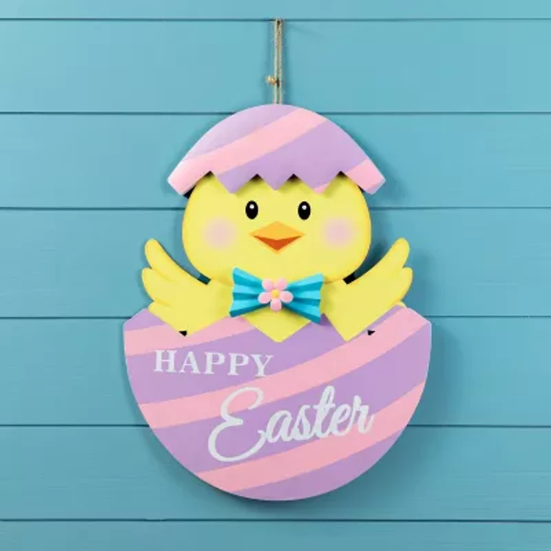 Glitzhome Metal Chick Egg Easter Yard Art