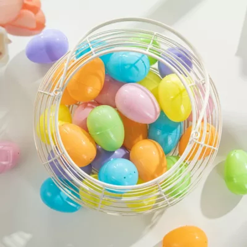 Glitzhome 90-pc. Plastic Fillable Easter Eggs